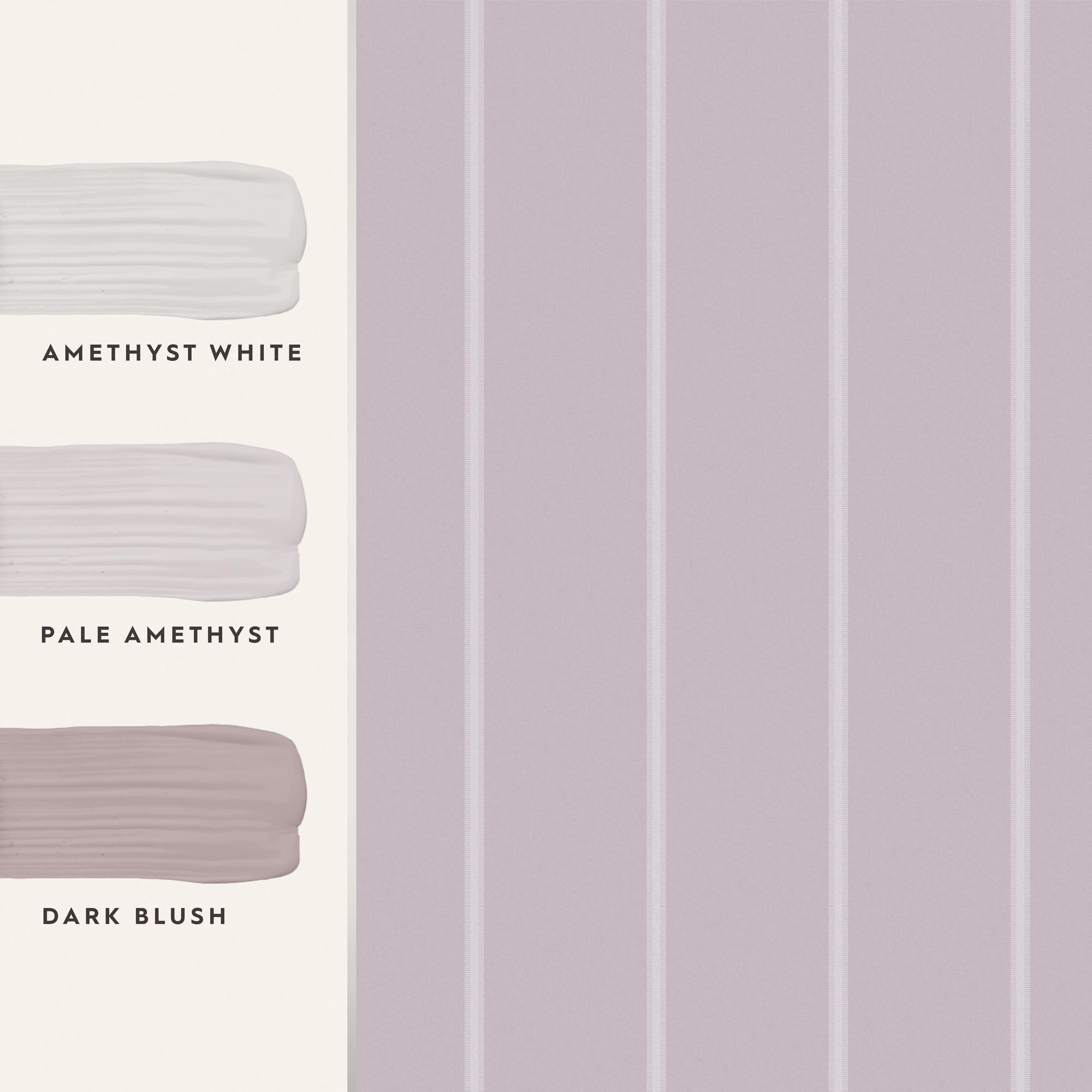 VLIESTAPETE Saltram Stripe Pale Amethyst | Light Purple | Stripes | 10mx52cm - Pink, Papier/Kunststoff (52/1000cm) - LAURA ASHLEY