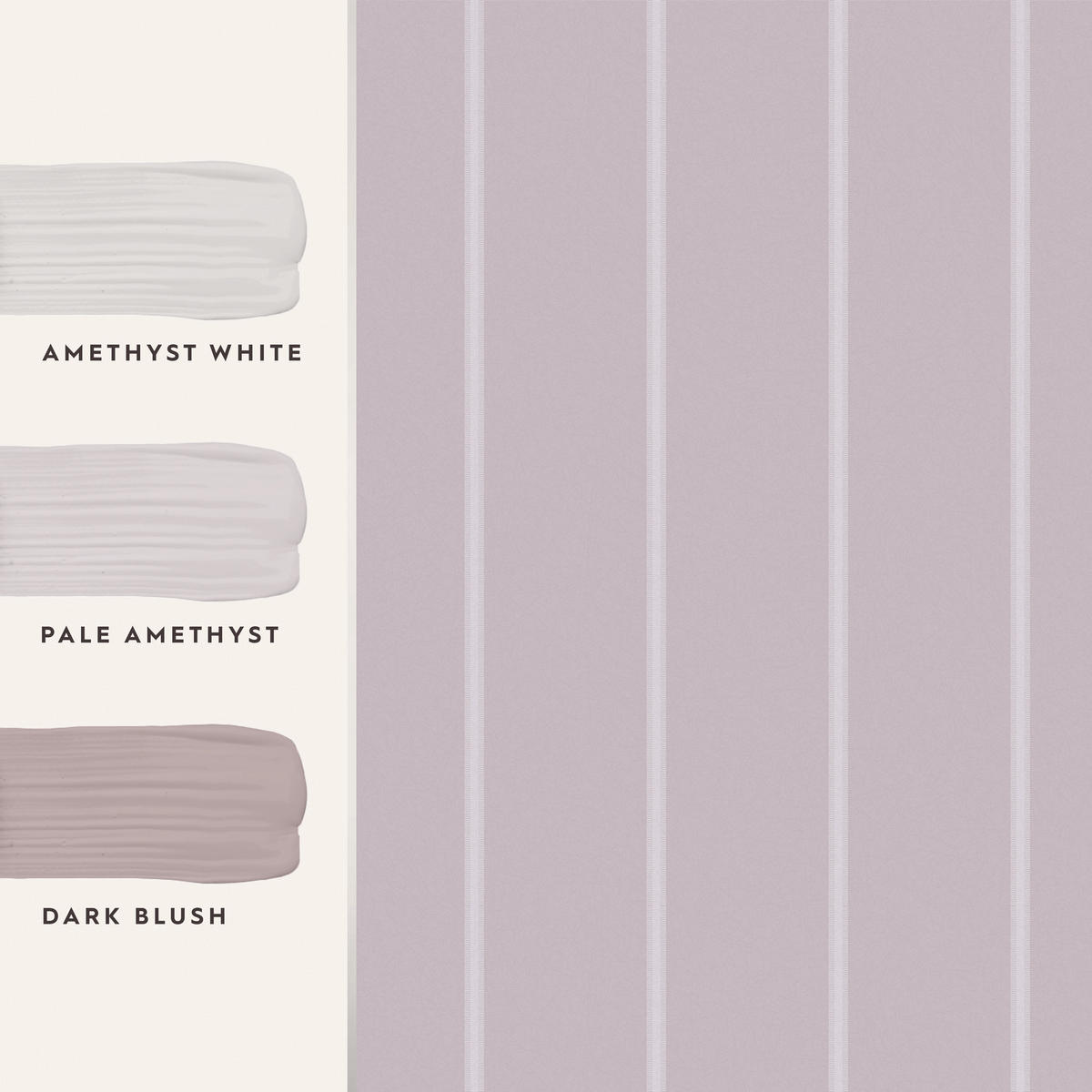 VLIESTAPETE Saltram Stripe Pale Amethyst | Light Purple | Stripes | 10mx52cm - Pink, Papier/Kunststoff (52/1000cm) - LAURA ASHLEY