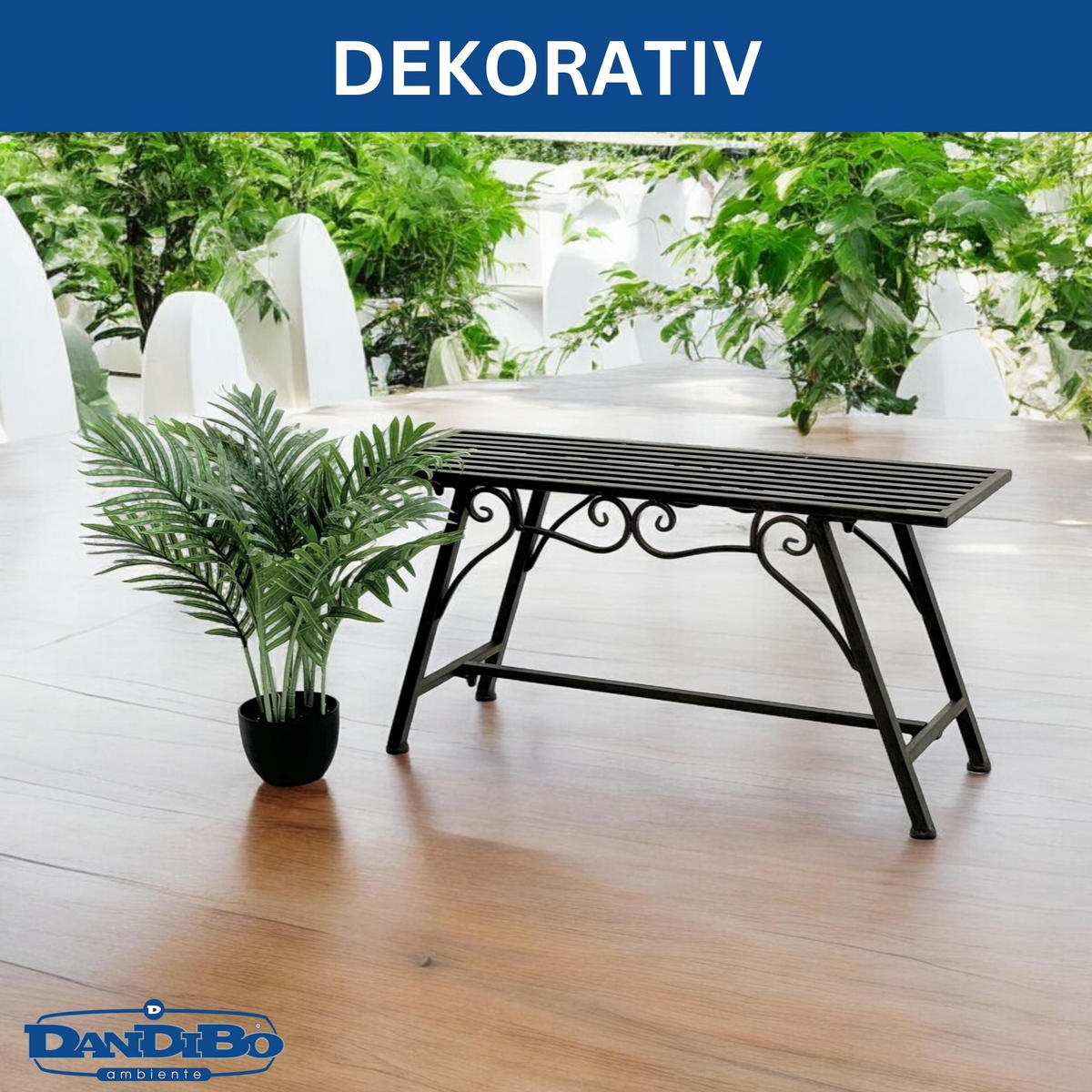 GARTENBANK Metall Braun 83/27/45 cm - Braun, Metall (83/45/27cm) - DanDiBo