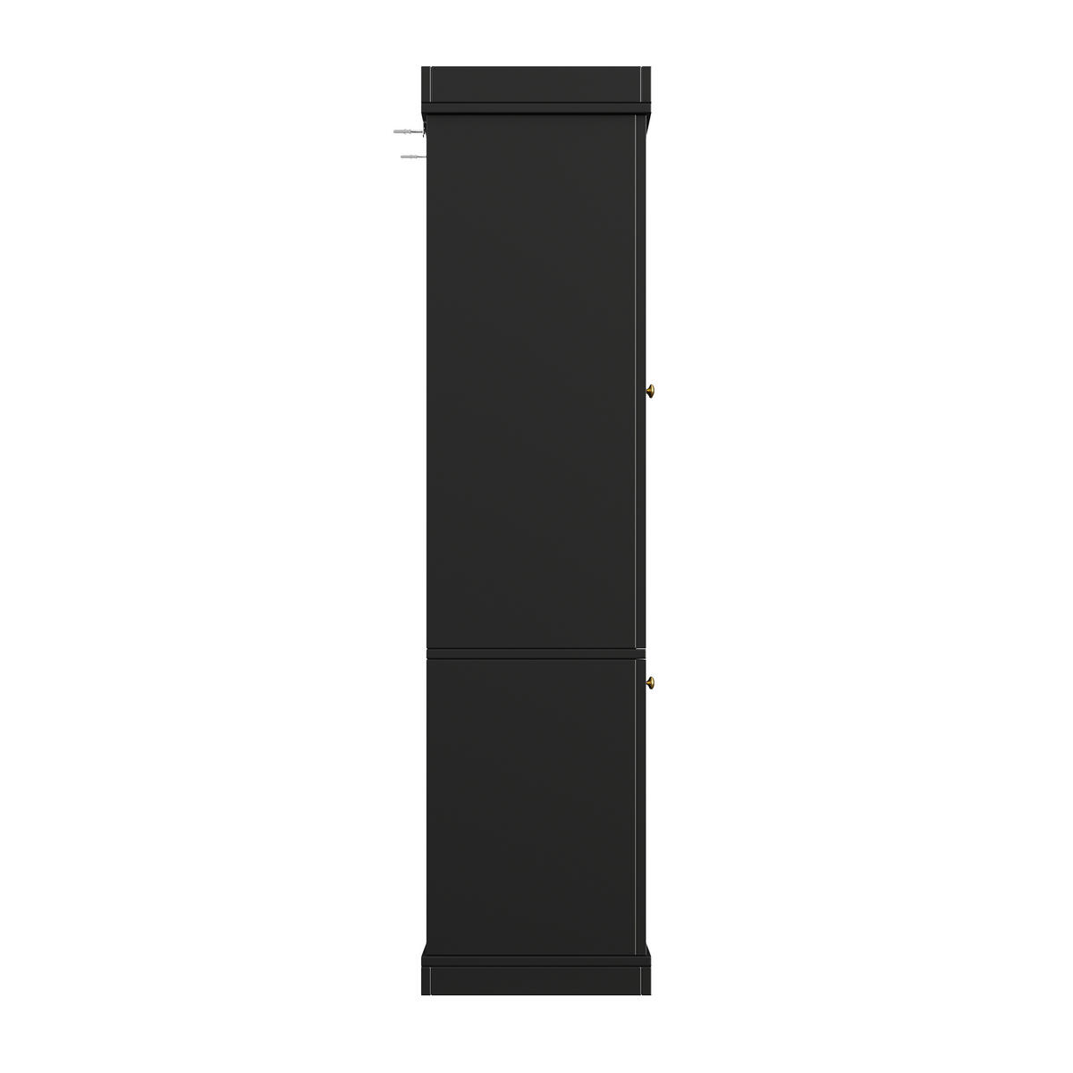 VITRINE LED Glasfront Schwarz - Schwarz, Glas (80/180/40cm) - FLIEKS