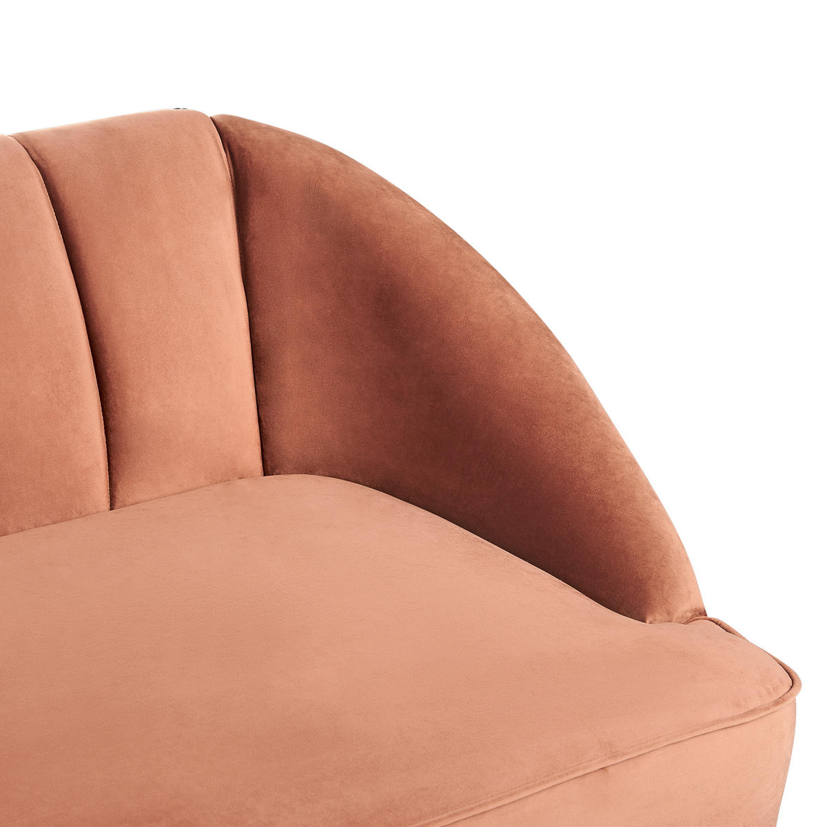 3-SITZER-SOFA Samtstoff goldbraun Alsvag - Goldfarben/Schwarz, Textil (191/73/73cm) - Beliani
