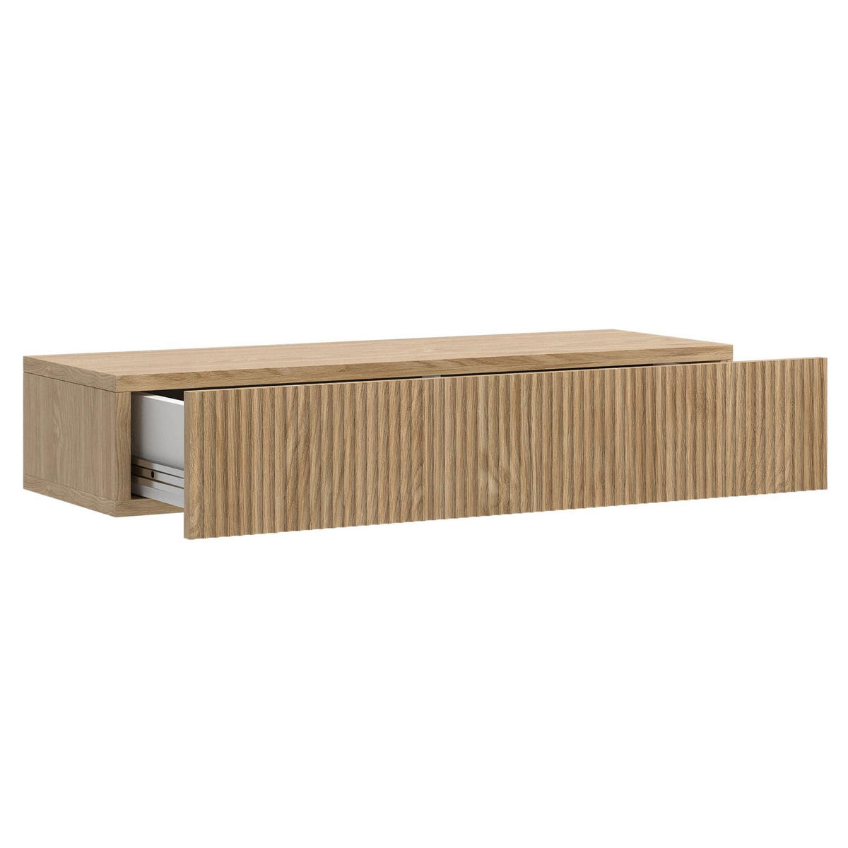 HÄNGEKONSOLE Nolie Eichenholzoptik mit Schublade 90 cm - Eichefarben, Holzwerkstoff (90/17/35.6cm) - Selsey