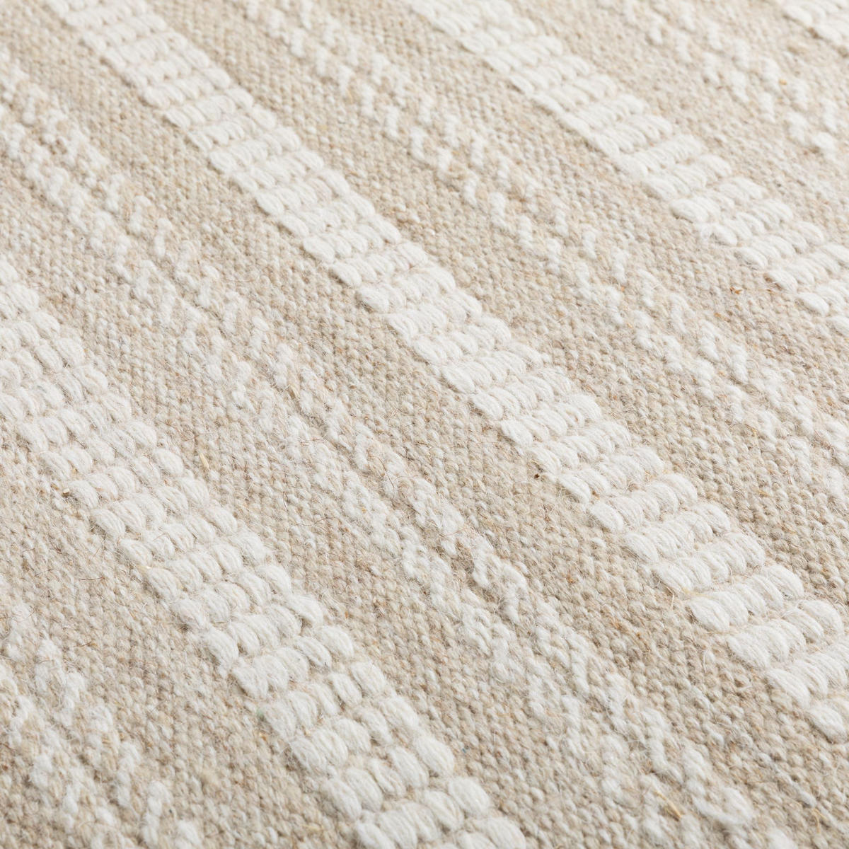 HANDWEBTEPPICH 160/230 cm Habo schmale Streifen - Beige, Naturmaterialien (160/230cm) - Steffensmeier