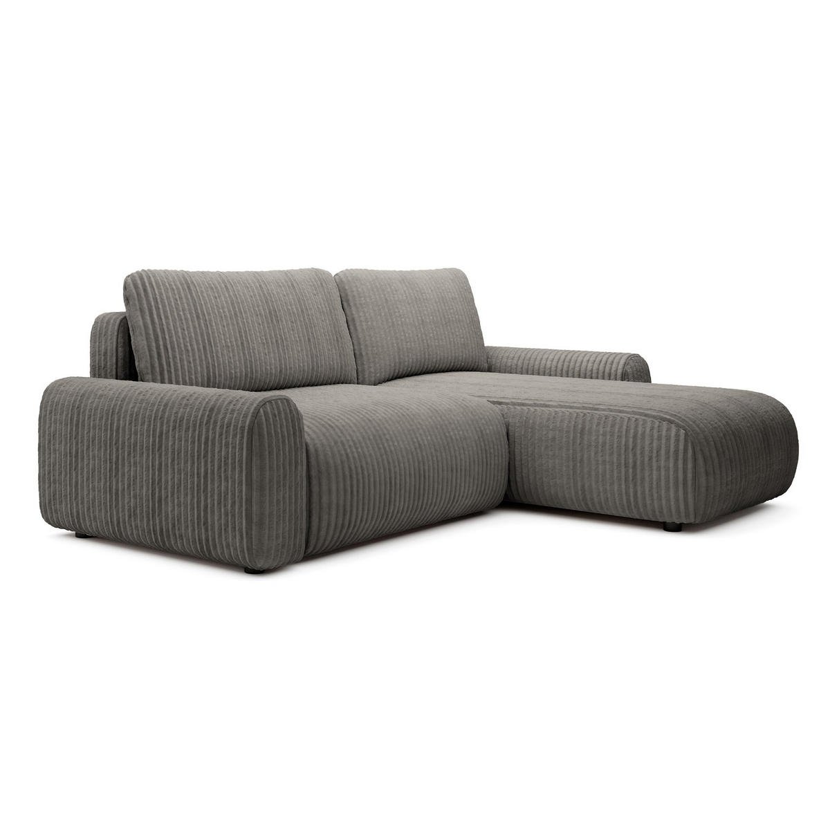 ECKSOFA Lelu Dunkelbeige beidseitig - Schwarz/Cappuccino, Kunststoff/Textil (245/165cm) - Selsey