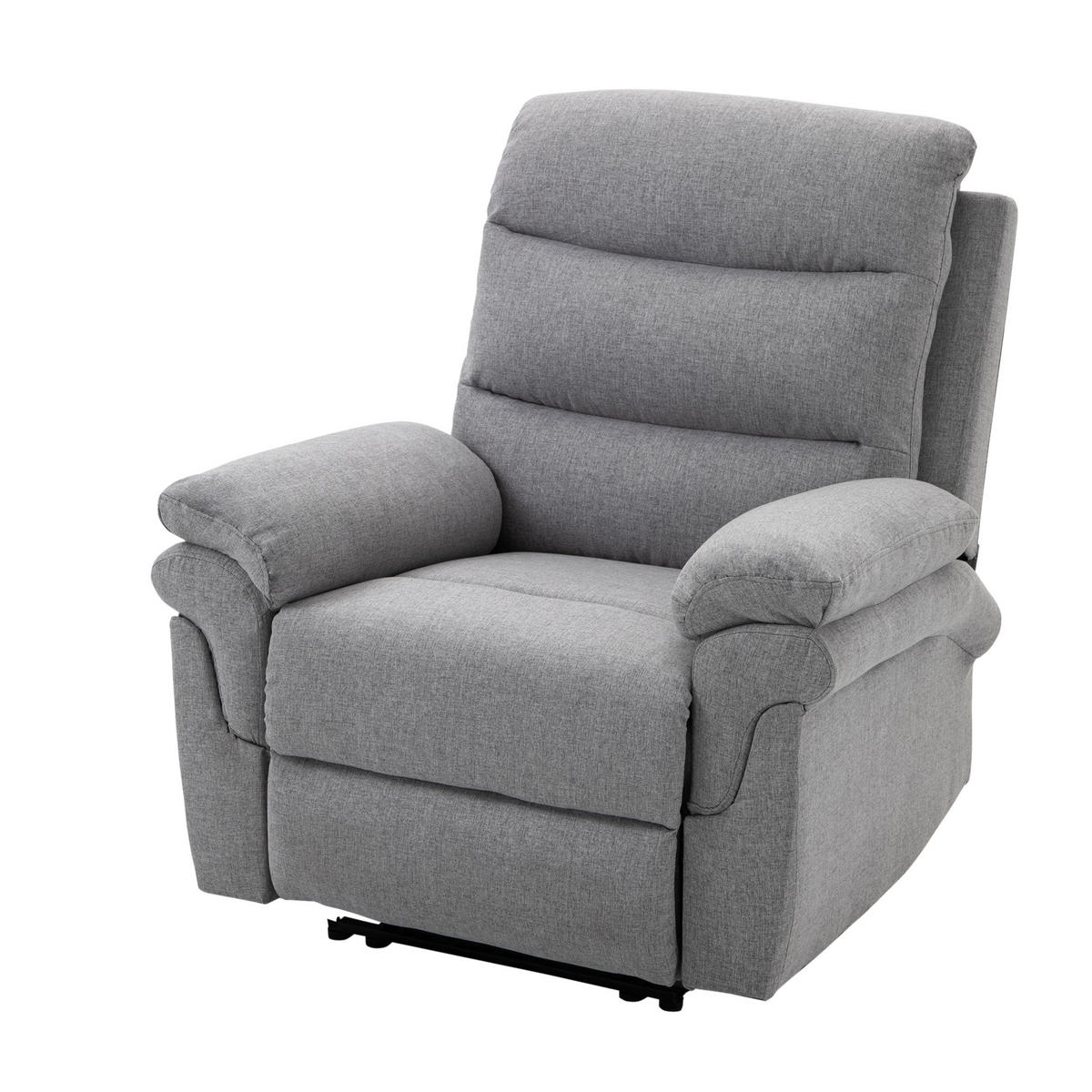 RELAXSESSEL mit Liegefunktion, Hellgrau - Hellgrau, Metall (92/102/91cm) - HOMCOM