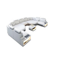WOHNLANDSCHAFT Asti XXL - Schwarz/Weiß, Leder (435/93/280cm) - Sofa Dreams