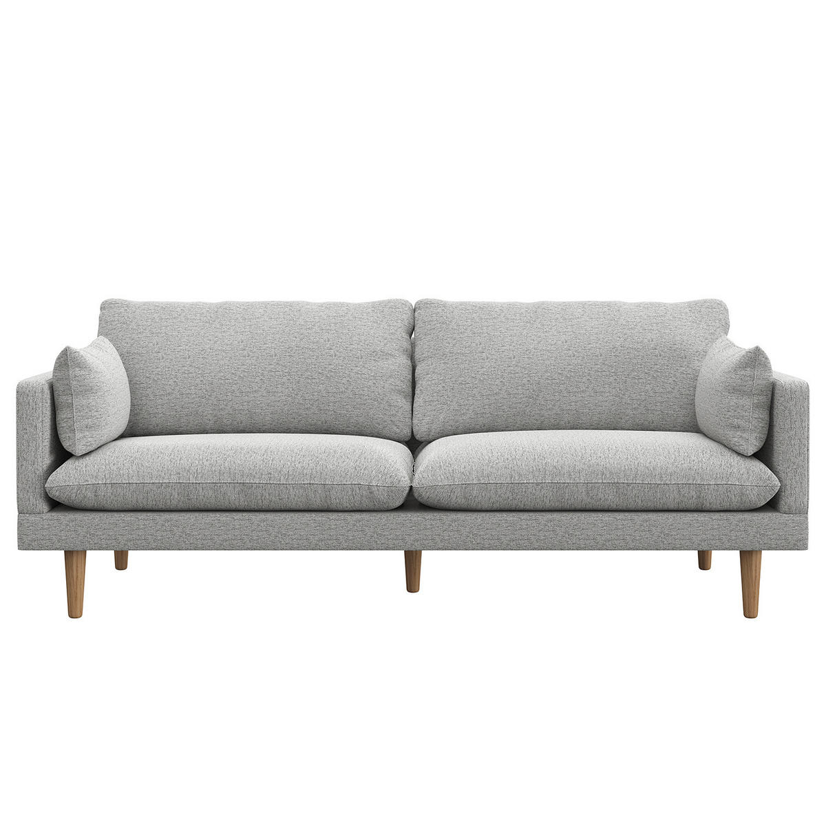 3-SITZER SOFA - Webstoff - Hellgrau, Textil (200/83/85cm) - home24