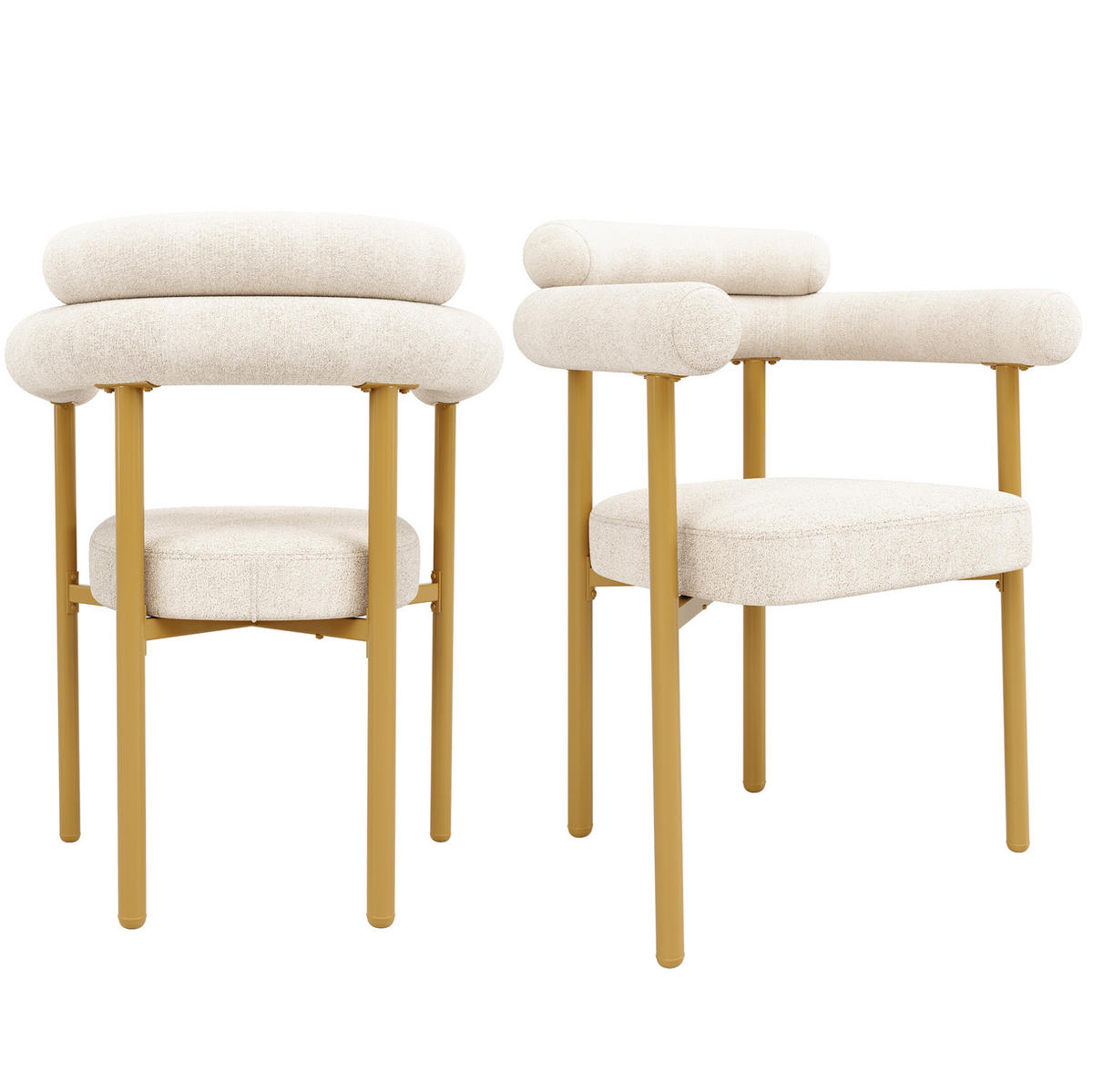 ESSZIMMERSTUHL mit ergonomischer Rückenlehne 70 x 62 x 84 cm Beige - Beige, Metall (62/84/70cm) - Meubliv