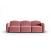 SOFA Blair aus Samt lachs 3 Sitzplätze - Pink, Textil (87/80/272cm) - Micadoni
