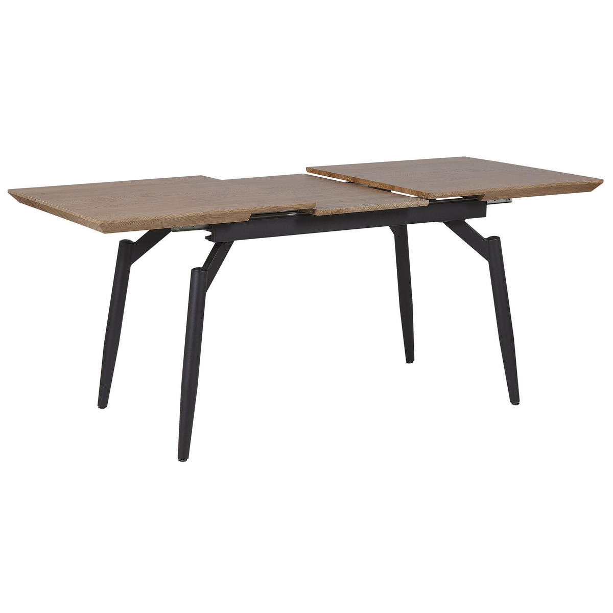 ESSTISCH 140-180/80/78 cm Dunkelbraun, Schwarz Rechteckig Barbosa - Dunkelbraun, Holzwerkstoff (180/80/78cm) - Beliani