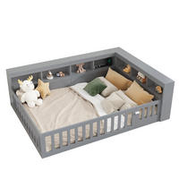 KINDERBETT Tagesbett 140/200 cm aus Holzwerkstoff mit USB-Anschluss und Stauraum Grau - Grau, Holzwerkstoff (140/200cm) - Modenvie