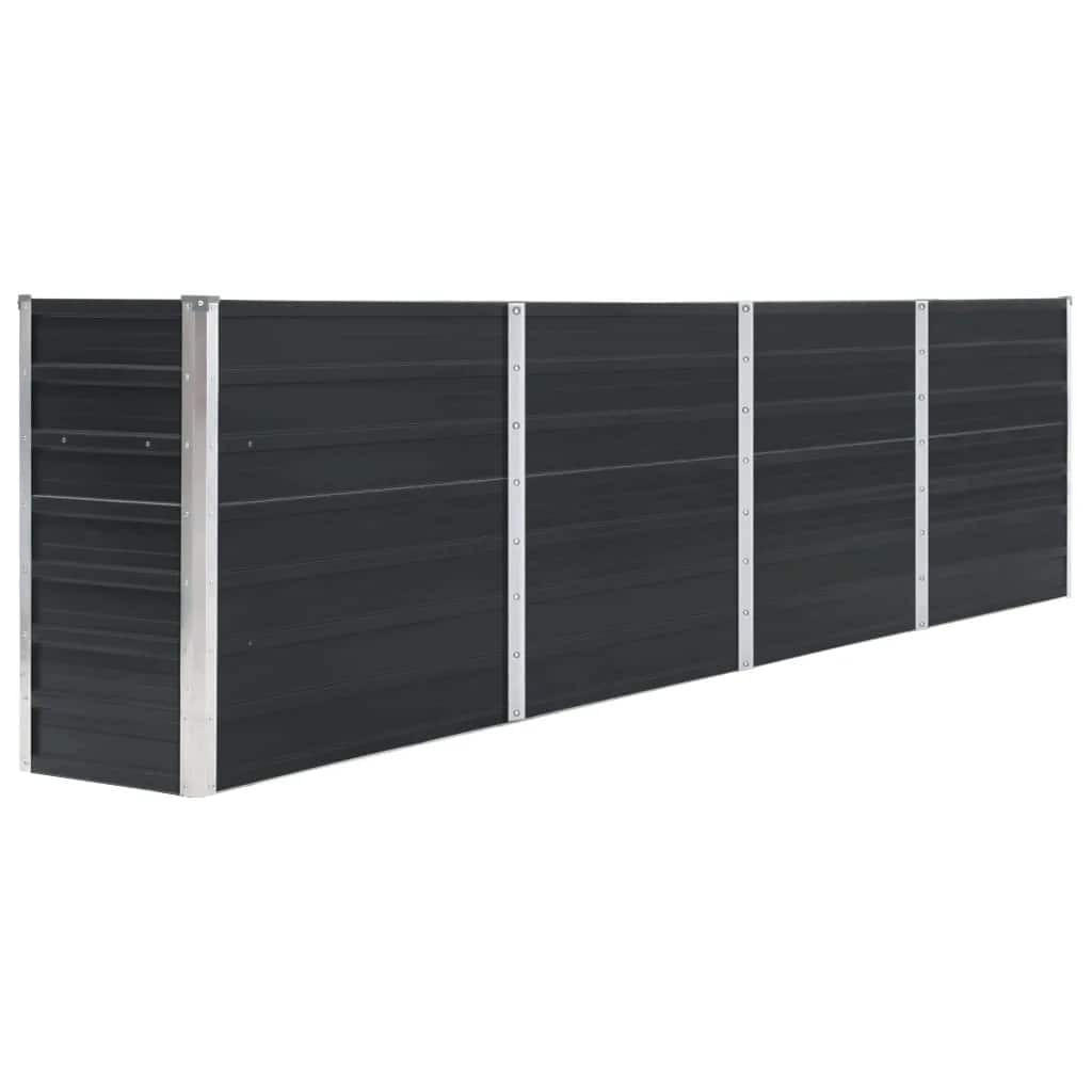 HOCHBEET für Garten OSKAR Anthrazit 320x40x77 cm Metall - Anthrazit, Metall (320/77/40cm) - DELUKE