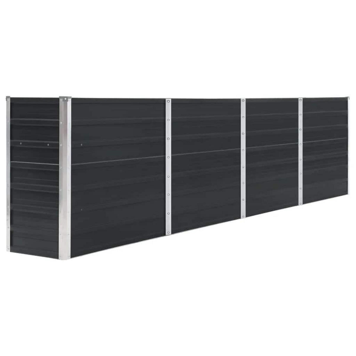 HOCHBEET für Garten OSKAR Anthrazit 320x40x77 cm Metall - Anthrazit, Metall (320/77/40cm) - DELUKE