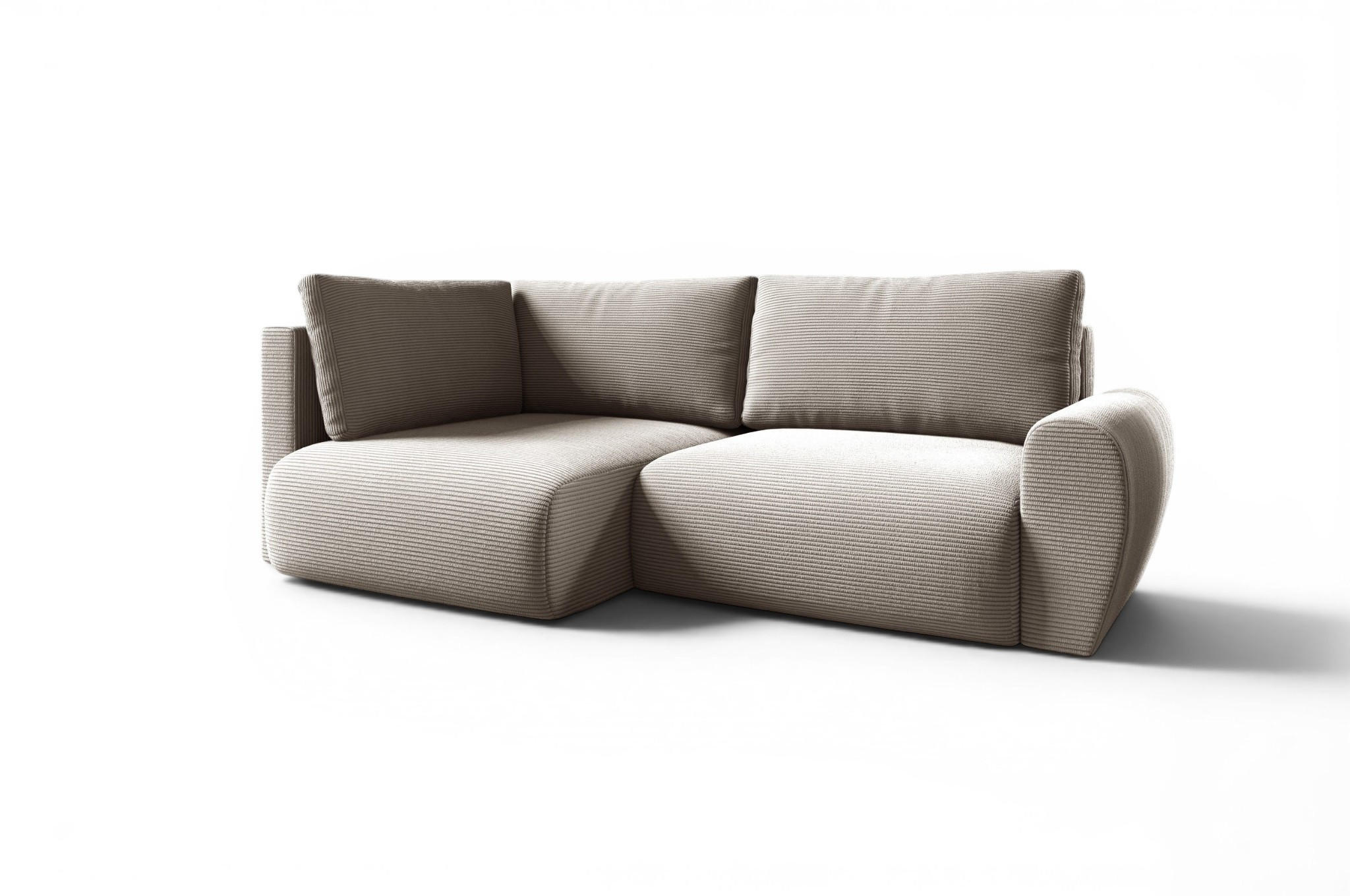 Fun Möbel Ecksofa Beige 241x153 cm