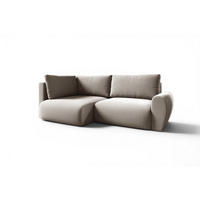 ECKSOFA Galan Mini Mit Schlaffunktion - Beige, Holzwerkstoff/Textil (241/153cm) - Fun Möbel