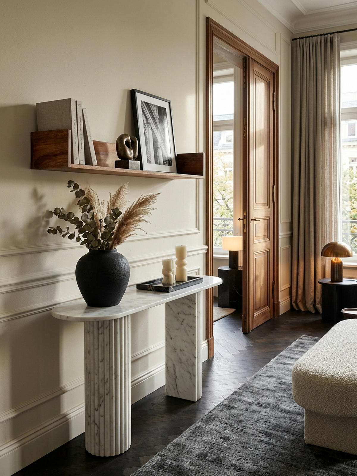 WANDREGAL Massivholz Modern Stil Aufbewahrung - Braun, Holz (120/15/20cm) - KADIMA DESIGN