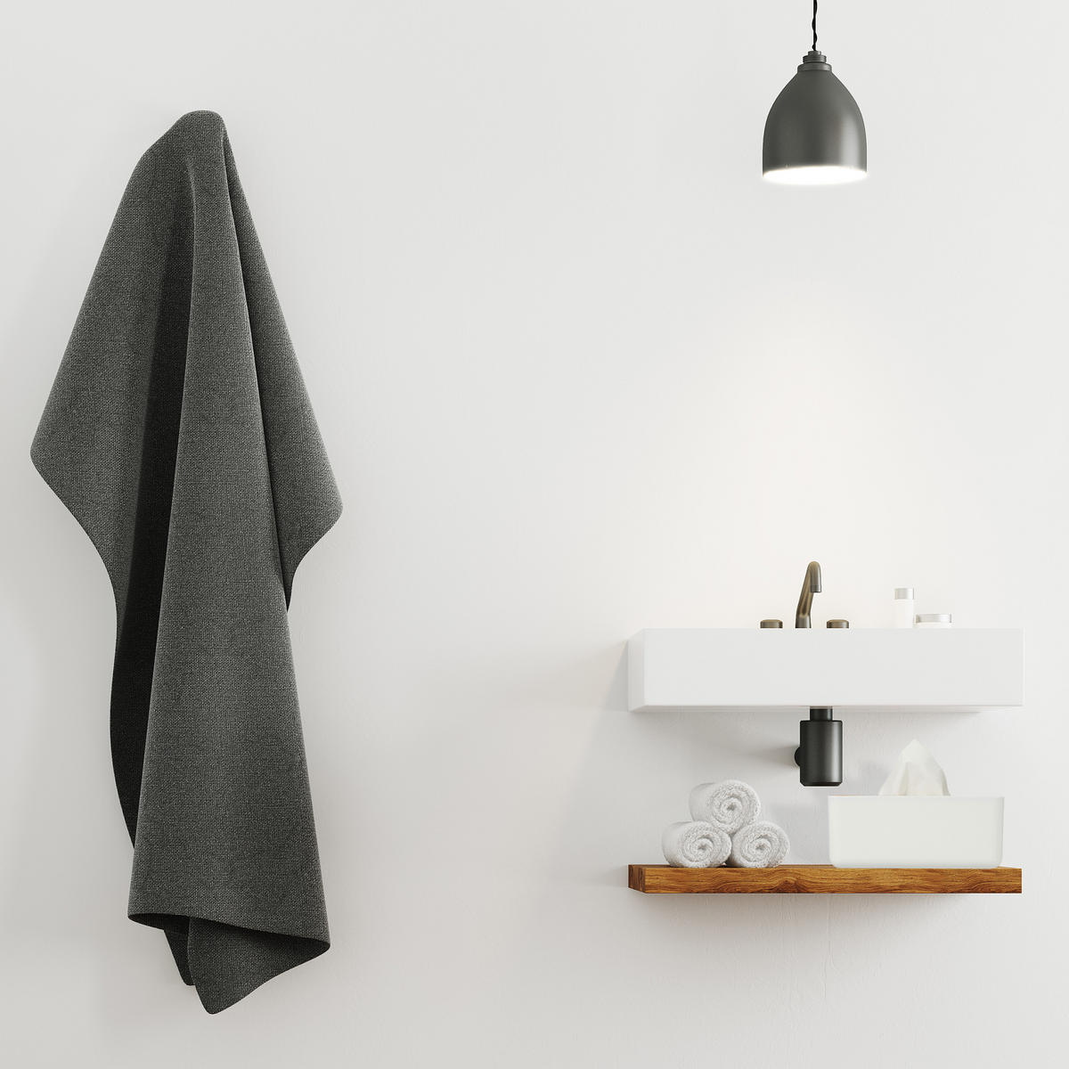 TKANINOVÁ box - biela, drevo/plast (13/23/10cm) - Relaxdays