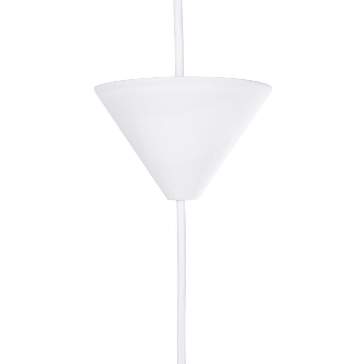 HÄNGELEUCHTE Drava 40/40/154 cm - Weiß, Naturmaterialien (40/40/154cm) - Beliani