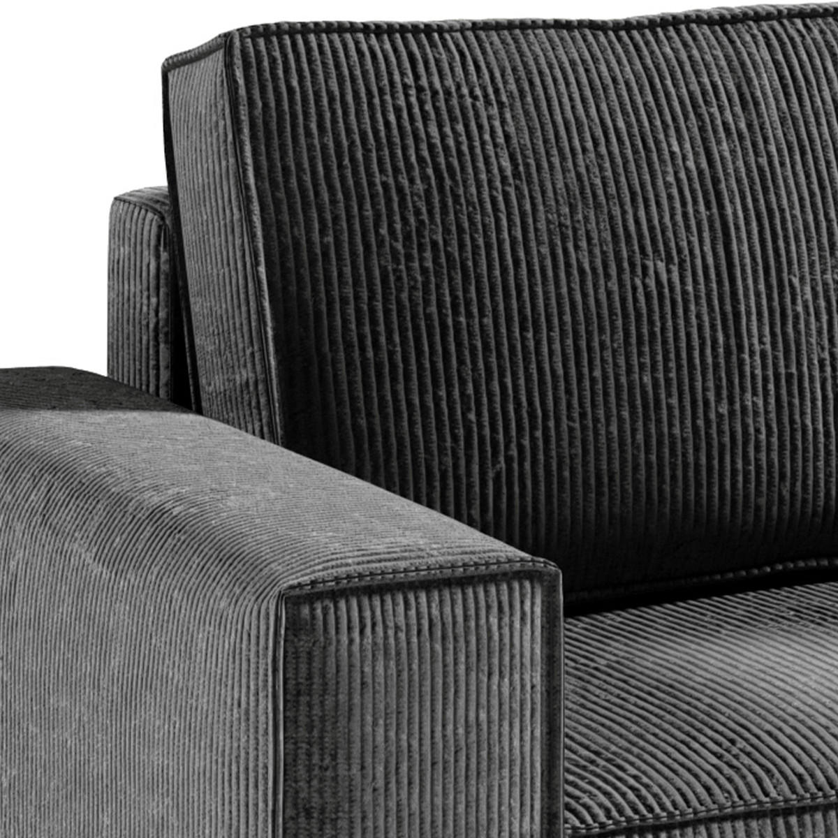 ECKSOFA Isaac 4 Sitzplätze Grau - Grau, Holzwerkstoff (294/185cm) - Petits-meubles