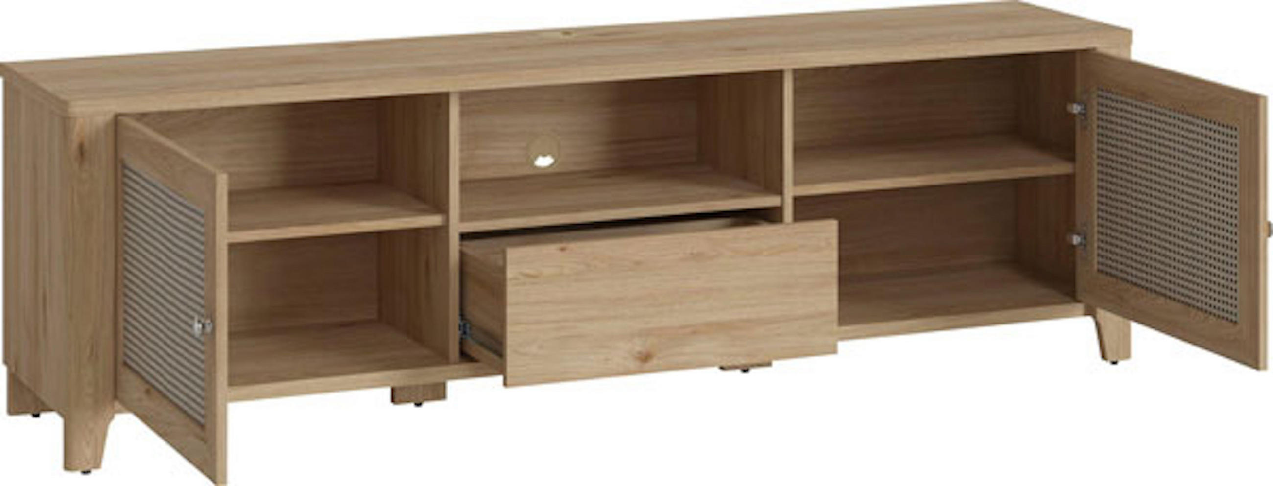 LOWBOARD Cestino Jackson Hickory / Amadeus 188 / 42 / 57cm - Multicolor/Braun, Holz/Holzwerkstoff (188/57/42cm) - Feldmann-Wohnen