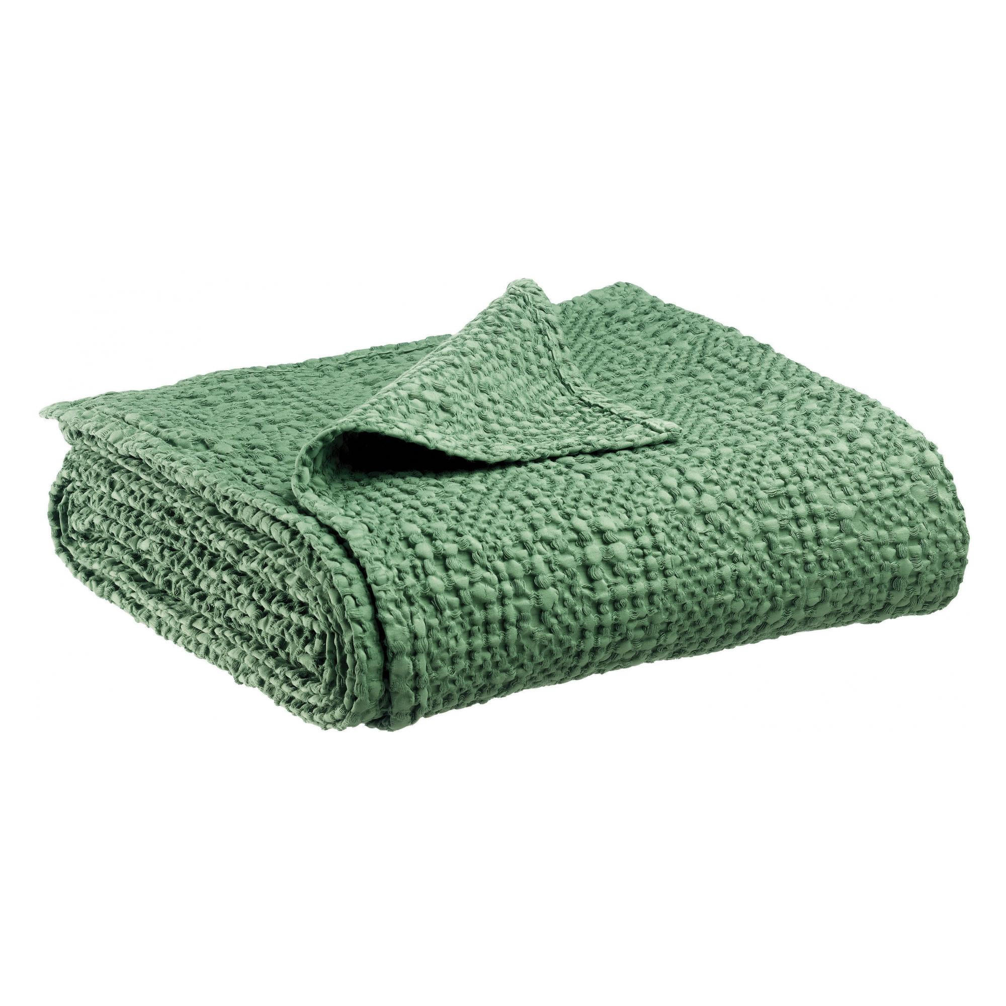 BETTÜBERWURF Tana mandelgrün 240 x 260 cm - Salbeigrün, Textil (240/260cm) - Vivaraise