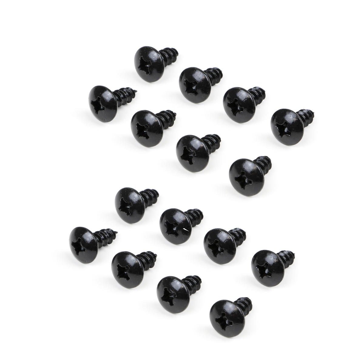 ROLLEN Black mit Montageplatte, Durchmesser 50mm, Kunststoff und Stahl, schwarz 4er-set - Schwarz, Kunststoff (5/7/5cm) - EMUCA