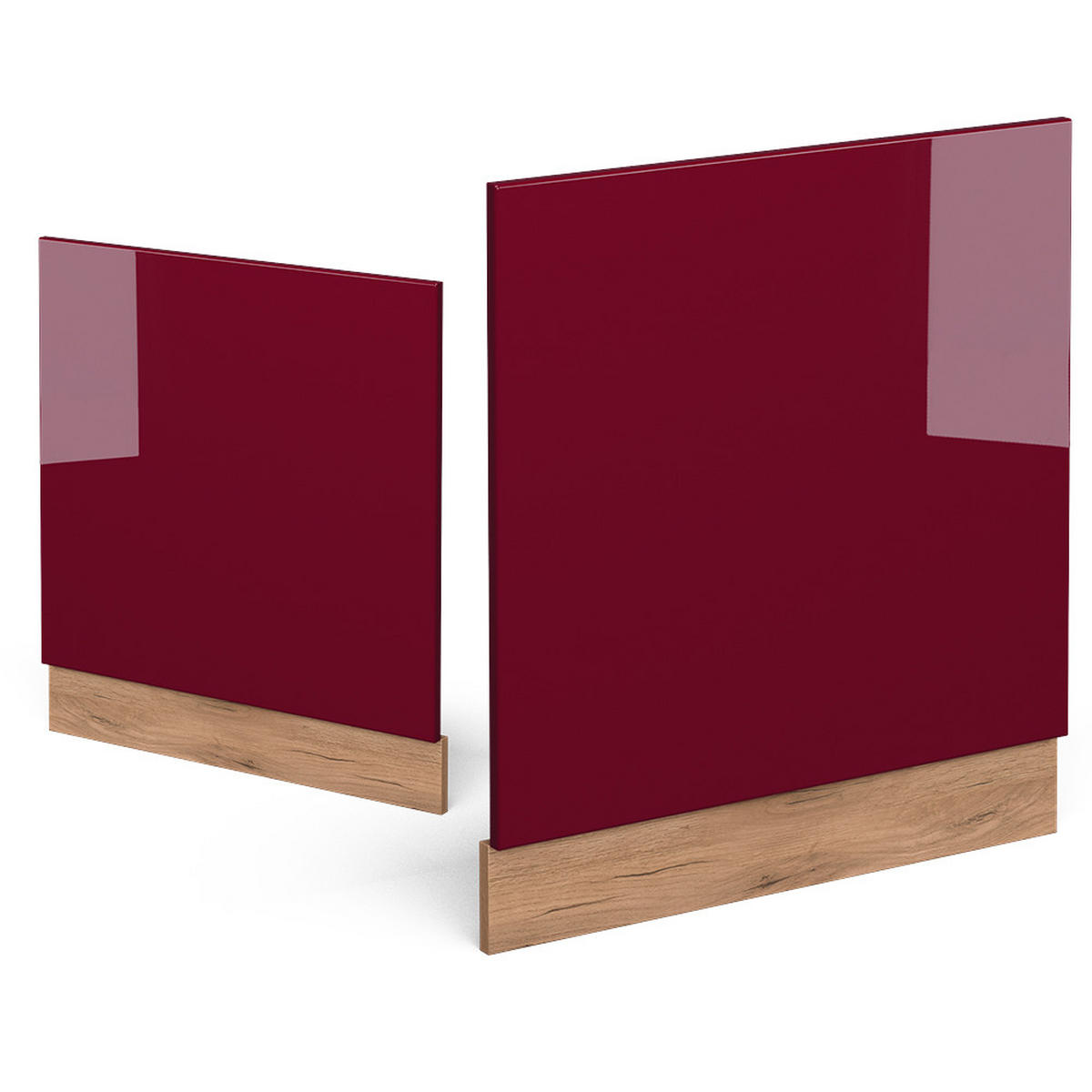 FRONTBLENDE R-Line Rot 60 cm ohne AP - Honigeiche/Eiche Wotan, Holzwerkstoff (60/57.2/1.6cm) - Vicco