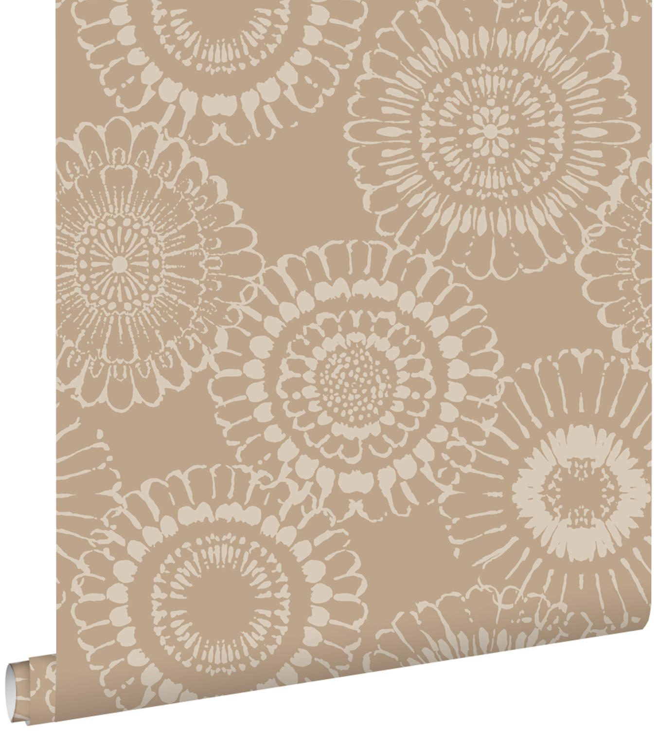 TAPETE Blumen 50 x 900 cm - Braun, Papier (50/900cm) - ESTAhome