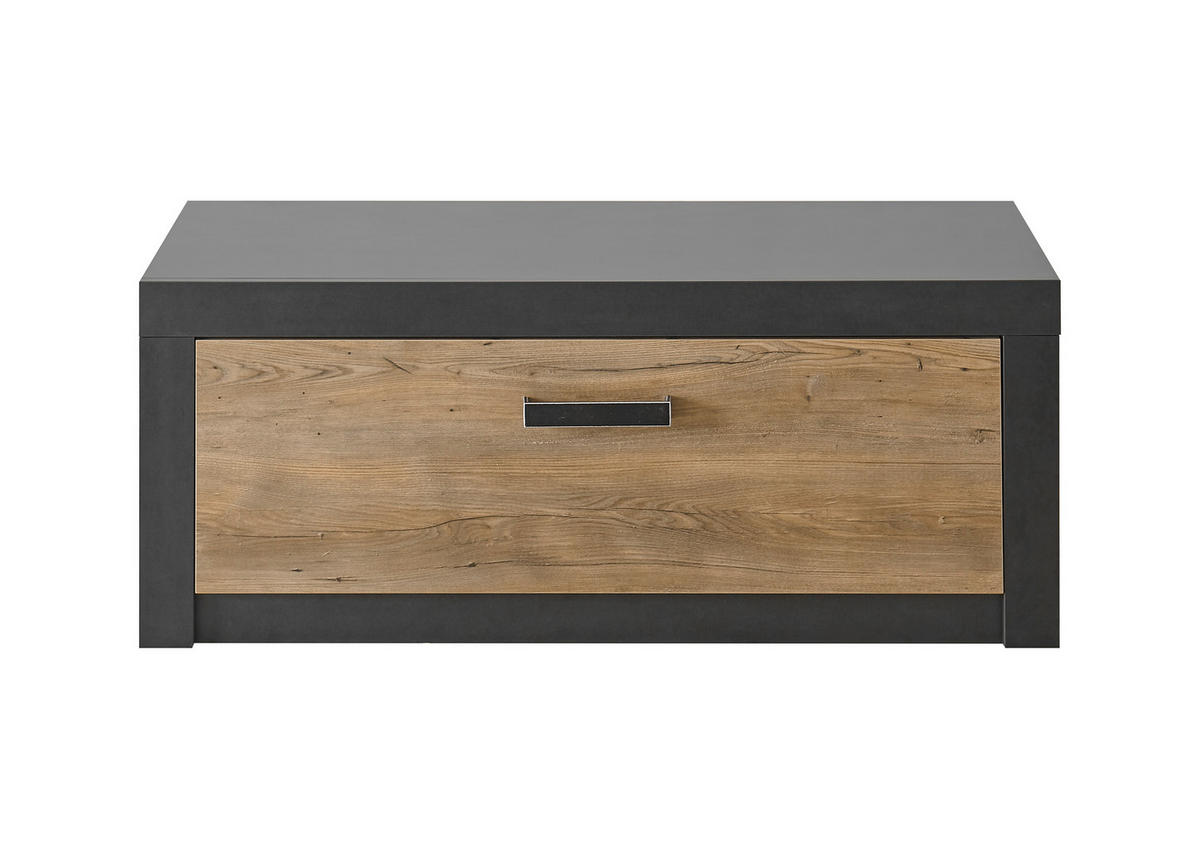 GARDEROBENBANK I11 Kastanie & Fresko 107/43/42 cm breit - Dunkelgrau, Holzwerkstoff (107/43/42cm) - Livojo