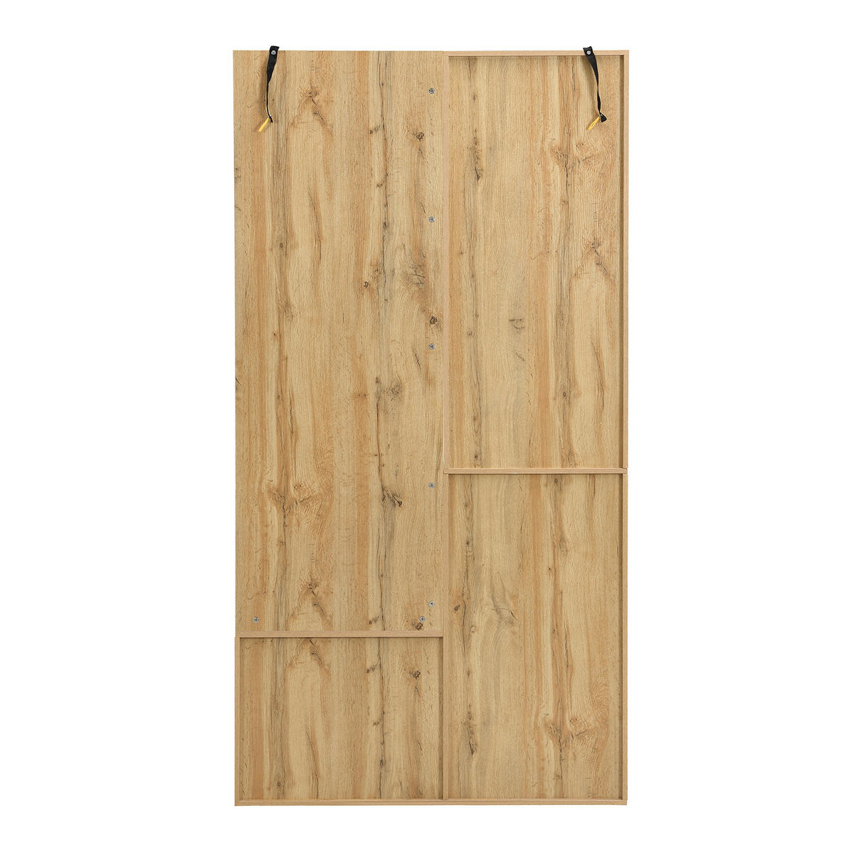 GARDEROBE 98,5/191/38 cm Schwarz/Natur aus MDF mit Spiegel - Schwarz, Holzwerkstoff (38/191/98.5cm) - OKMYHOME