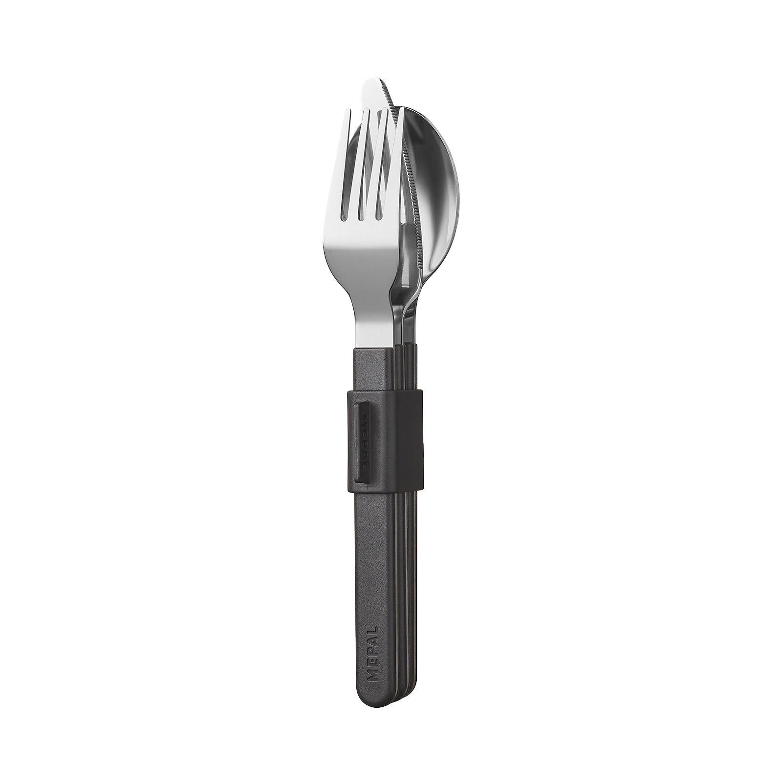 BESTECK-SET Silueta Nordic Black - Schwarz, Metall - Mepal