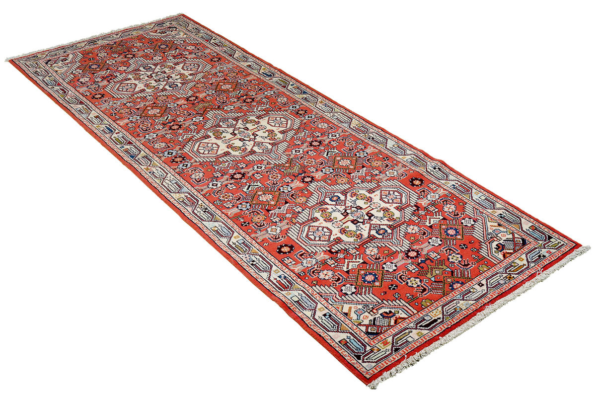 TEPPICH Assadabad Rot 290/89 cm Schurwolle - Rot, Textil (89/290cm) - Looma