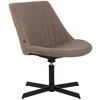 DREHSTUHL Stoff taupe - Taupe/Schwarz, Textil/Metall (63/79/71cm) - CLP