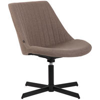 DREHSTUHL Stoff taupe - Taupe/Schwarz, Textil/Metall (63/79/71cm) - CLP