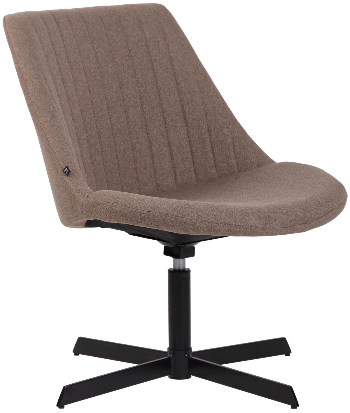 DREHSTUHL Stoff taupe - Taupe/Schwarz, Textil/Metall (63/79/71cm) - CLP