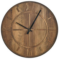 WANDUHR Braun Saulges - Schwarz/Braun, Holzwerkstoff (60/60/5cm) - Beliani