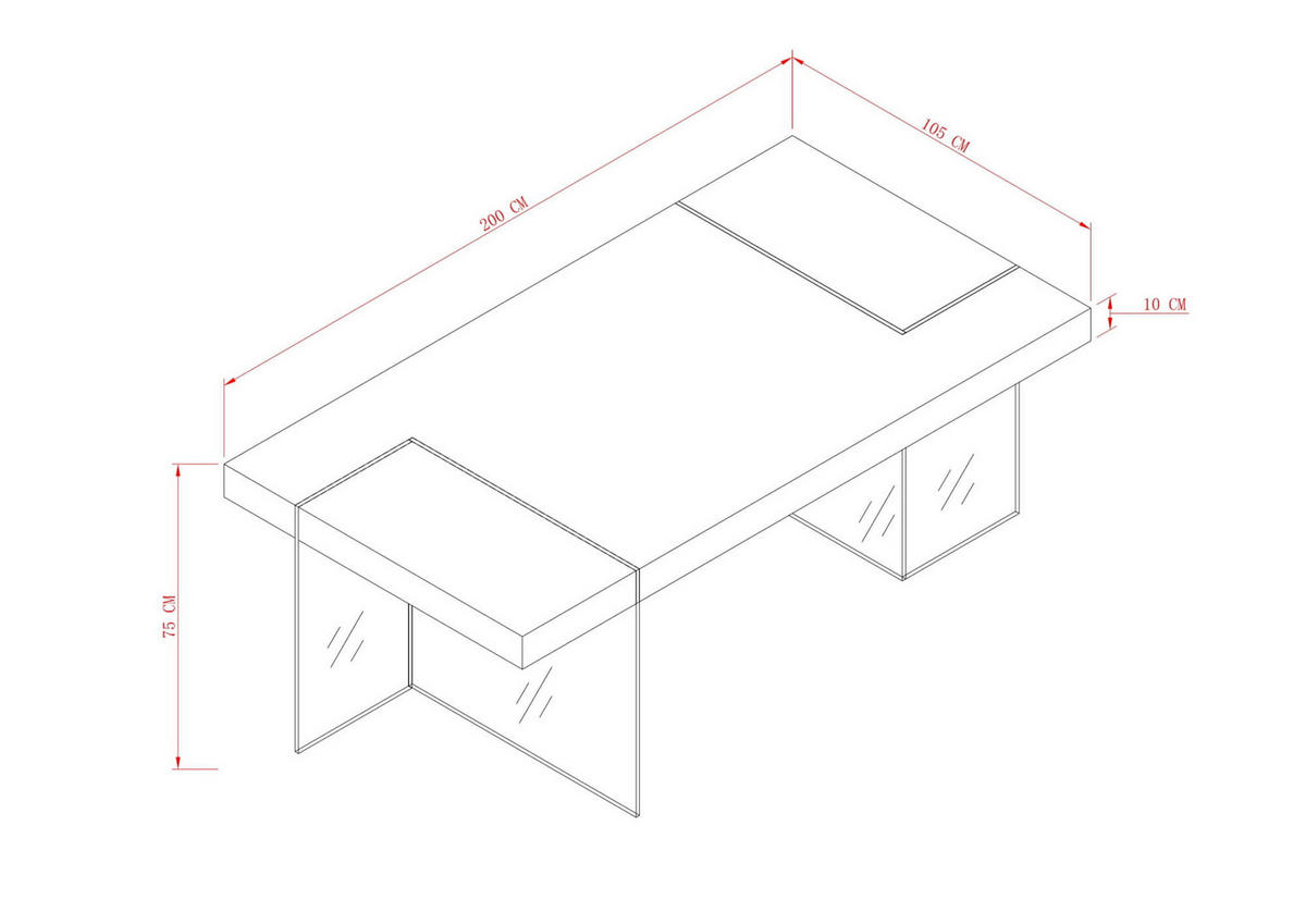 ESSTISCH SOHO Braun 200x105x75 cm - Braun, Holzwerkstoff (105/200/75cm) - FURNLUX