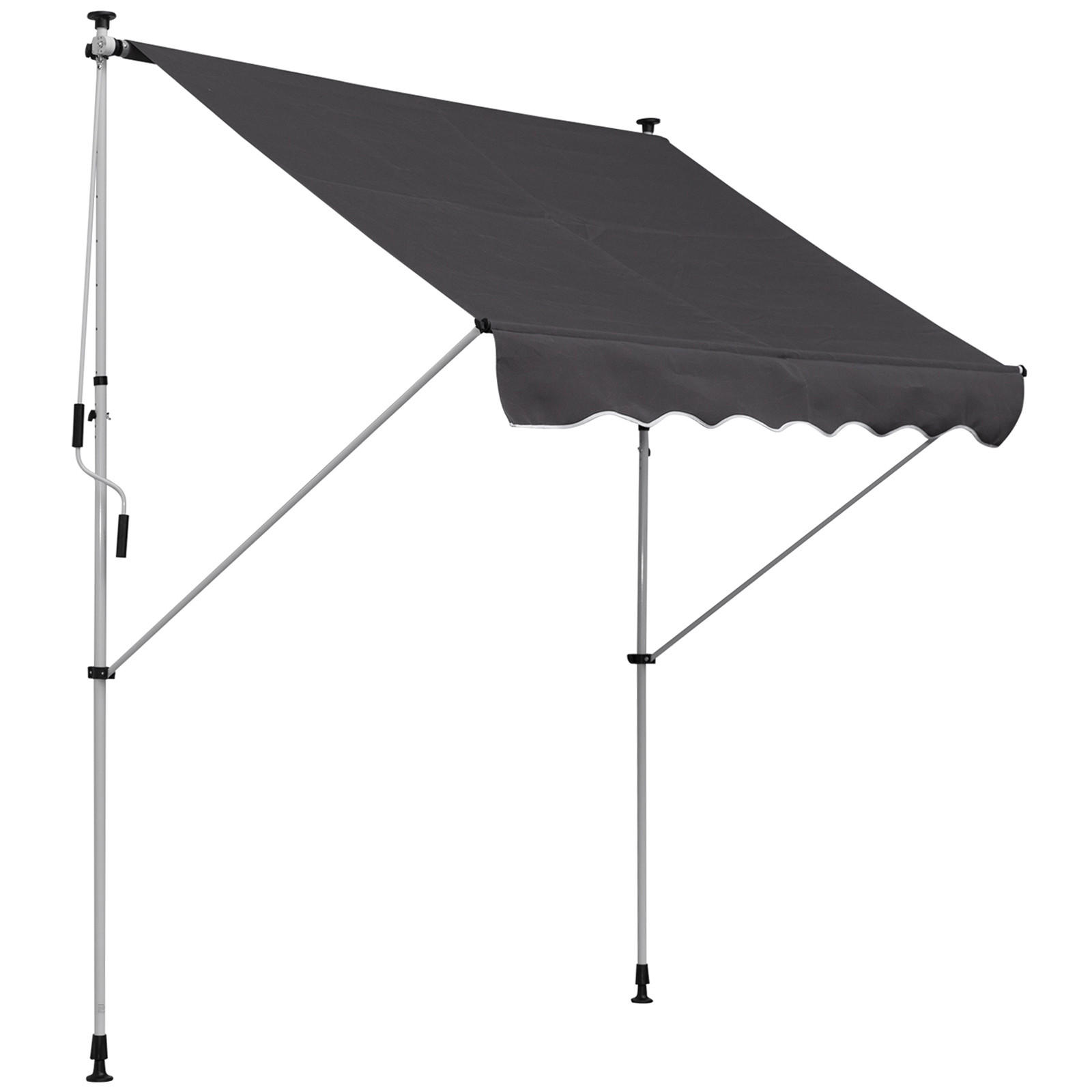 MARKISE, Cremeweiß, Aluminium, Stahl, Polyester - Grau, Metall (150/280/200cm) - Outsunny