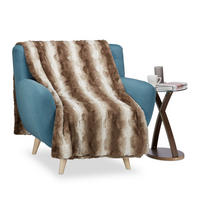 FELLDECKE - Multicolor, Textil (150/200cm) - Relaxdays