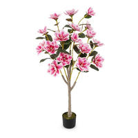 KUNSTBAUM mit Blüten rosa - Pink, Kunststoff (130cm) - COSTWAY