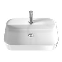 WASCHBECKEN Weiß 60/40/11 cm - Weiß Hochglanz, Keramik (40/11/60cm) - EMKE