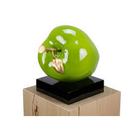 SKULPTUR Grün 31/32 cm - Grün, Stein (3/32/24cm) - KUNSTLOFT