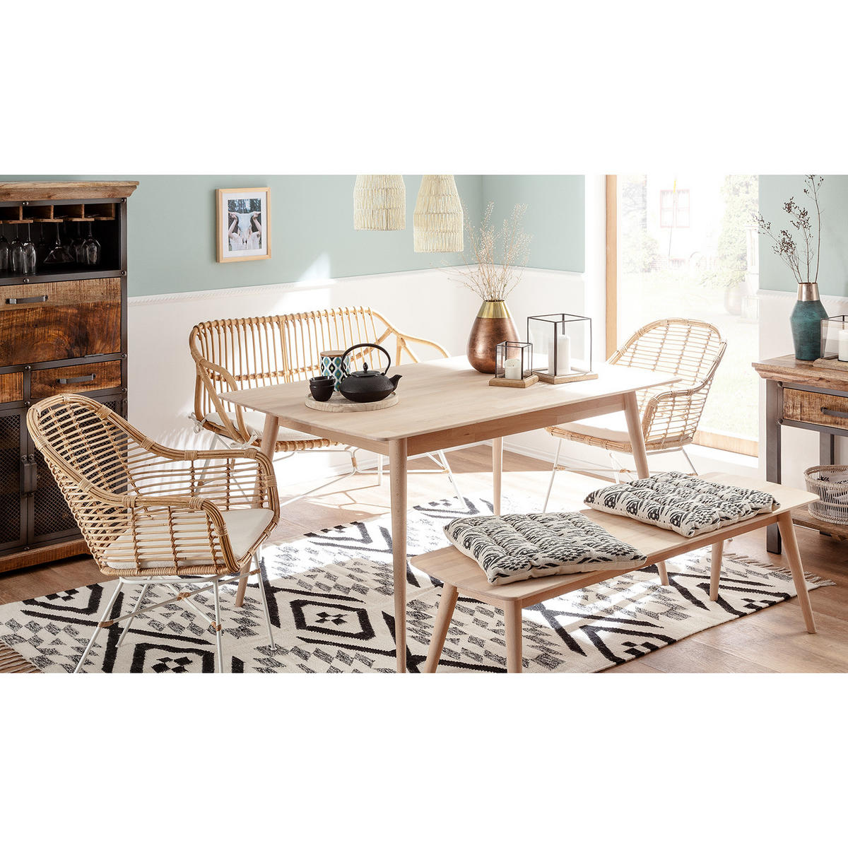 MASSIVE - Buche massiv - Buchefarben, Holz (180/45/40cm) - home24