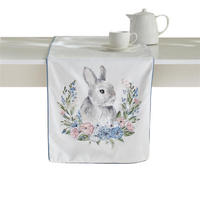 TISCHLÄUFER Pansileo - Hellblau, Textil (180/40/1cm) - home&you