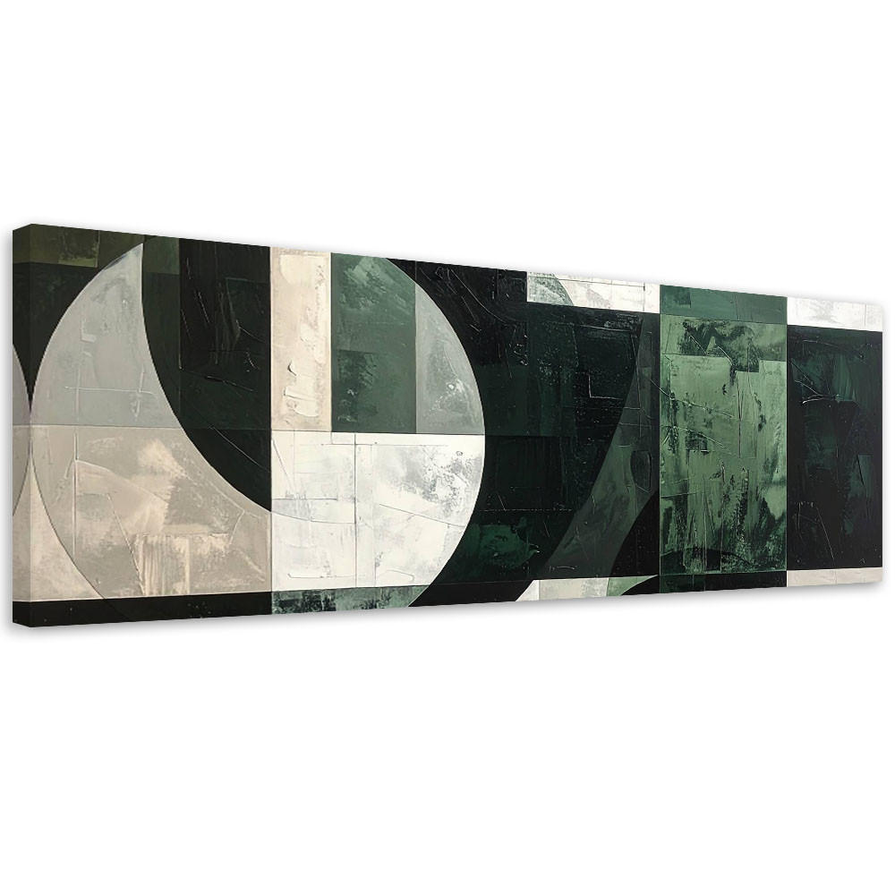 Feeby Leinwandbild Grün 120x40 cm