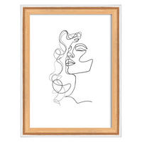 BILDERRAHMEN Silhouette Holzrahmen, 13x18 cm, Buche - Buchefarben, Holzwerkstoff (14.2/19.2cm) - walther design