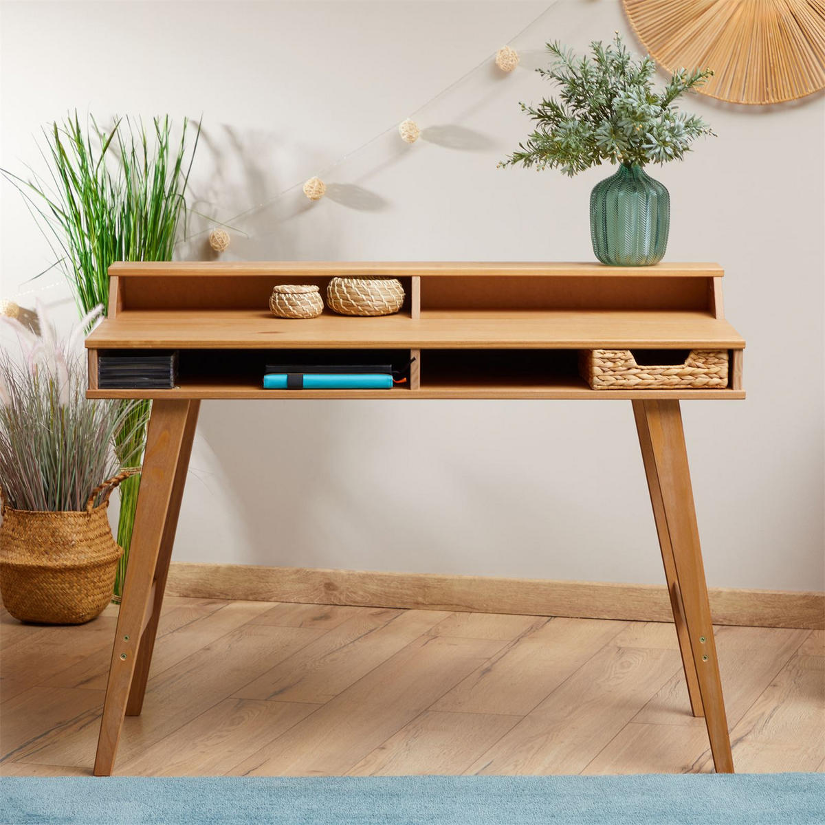 SCHREIBTISCH LUNA - Braun, Holz (54/110/83cm) - IDIMEX