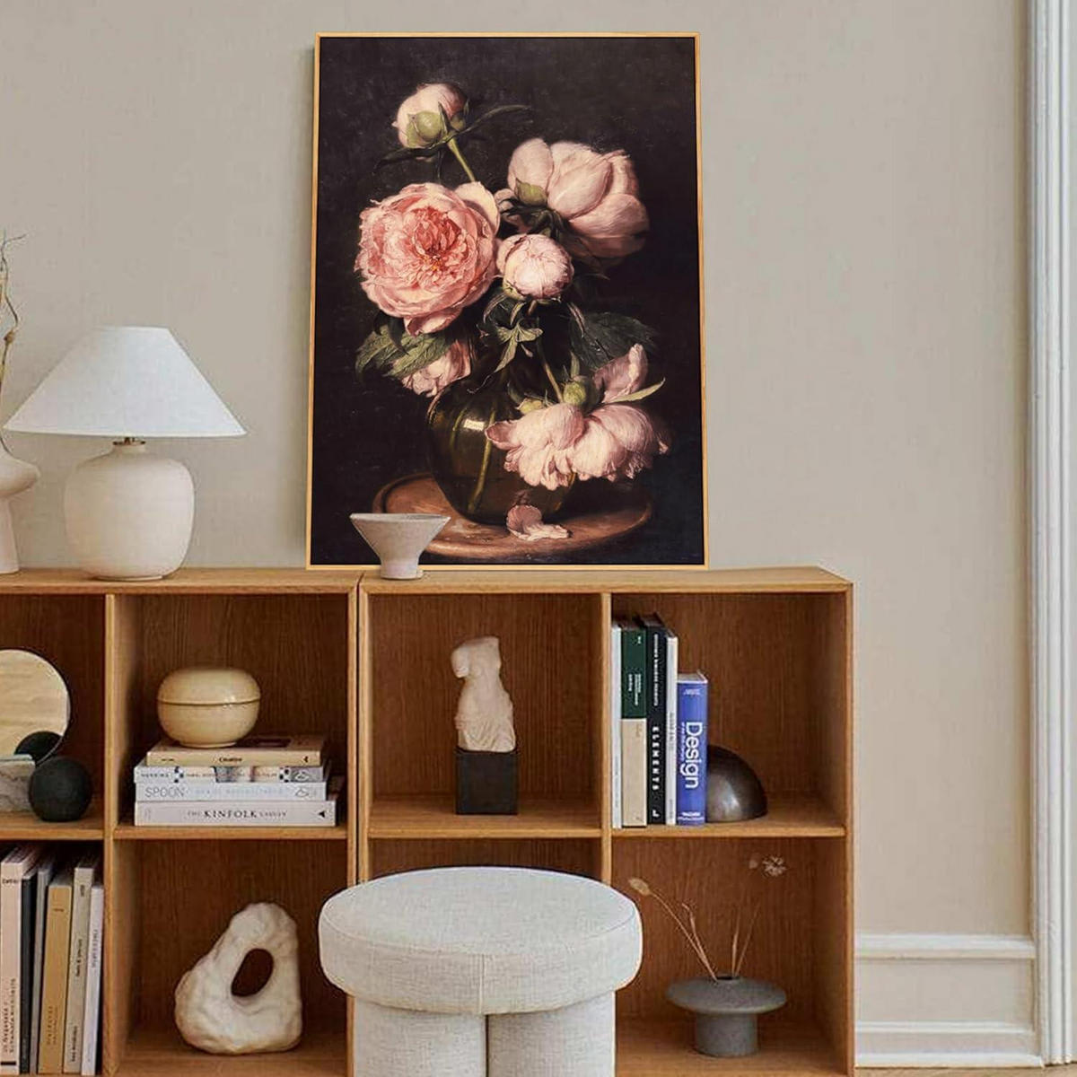 LEINWANDBILD mit Rahmen Pfingstrosen Rosa 30 x 40 cm - Rosa, Holz (30/0.5cm)
