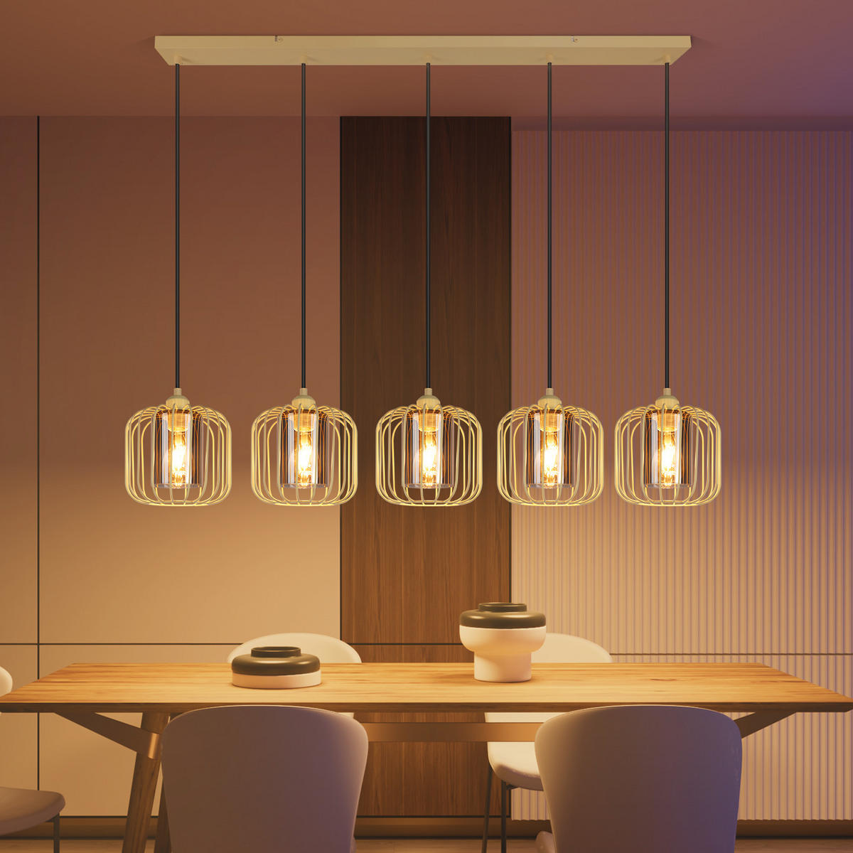 PENDELLEUCHTE Gideon 18/20/100 cm - Gelb, Metall (18/20/100cm) - ZMH