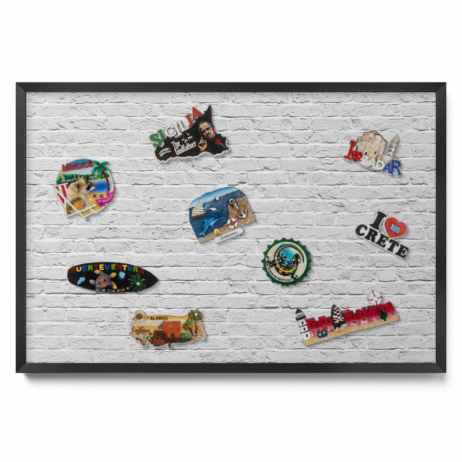 TULUP MAGNETICKÁ TABULE 60x40 cm černý rám – Dřevěná struktura s pryskyřicí